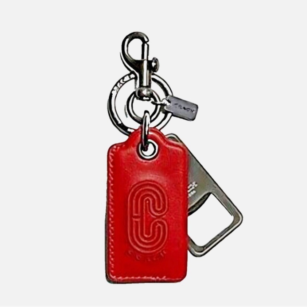 Coach Bottle Opener Key Fob With Coach Patch